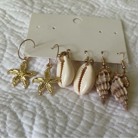 Shell Drop Earrings - Picture 2 of 2